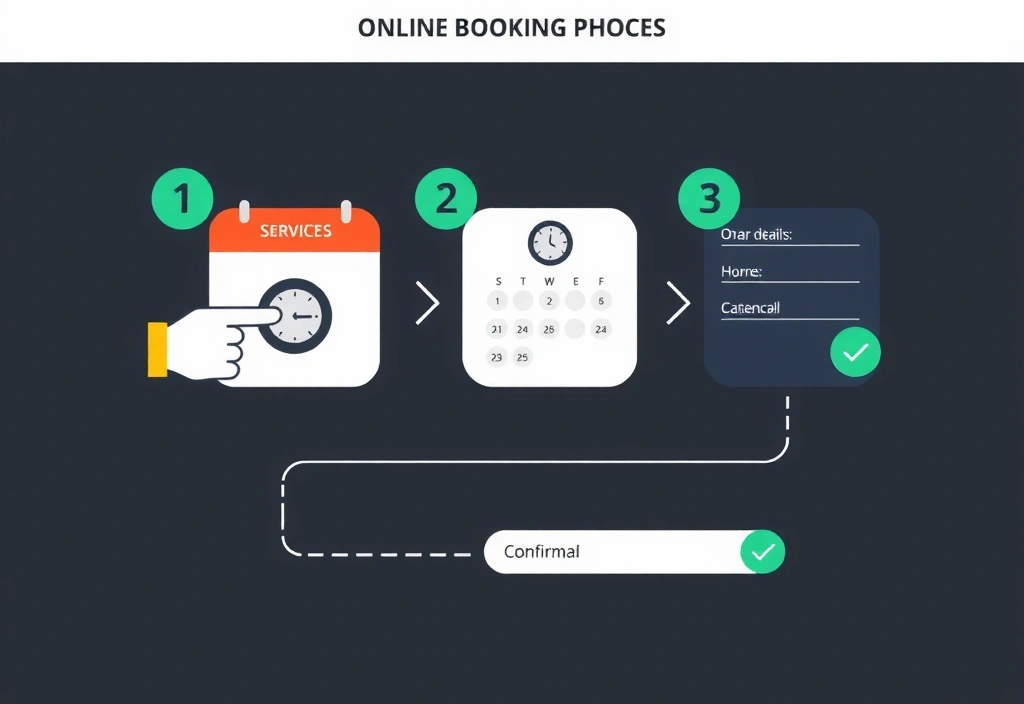 Infografik zum Buchungsprozess